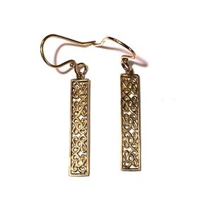 Southern Gates Gold Plated Filigree Drop Earrings Southern Traditional Style